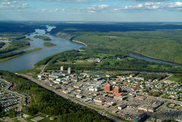 Fort McMurray Alberta cityscape - Wood Buffalo region served by Sunshine Dry Cleaners