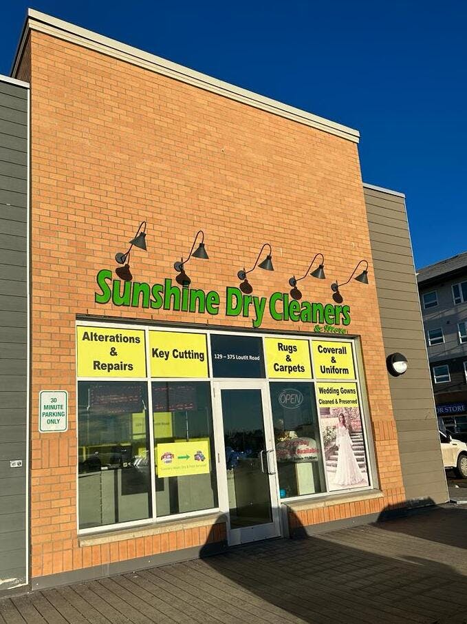 sunshine dry cleaners front